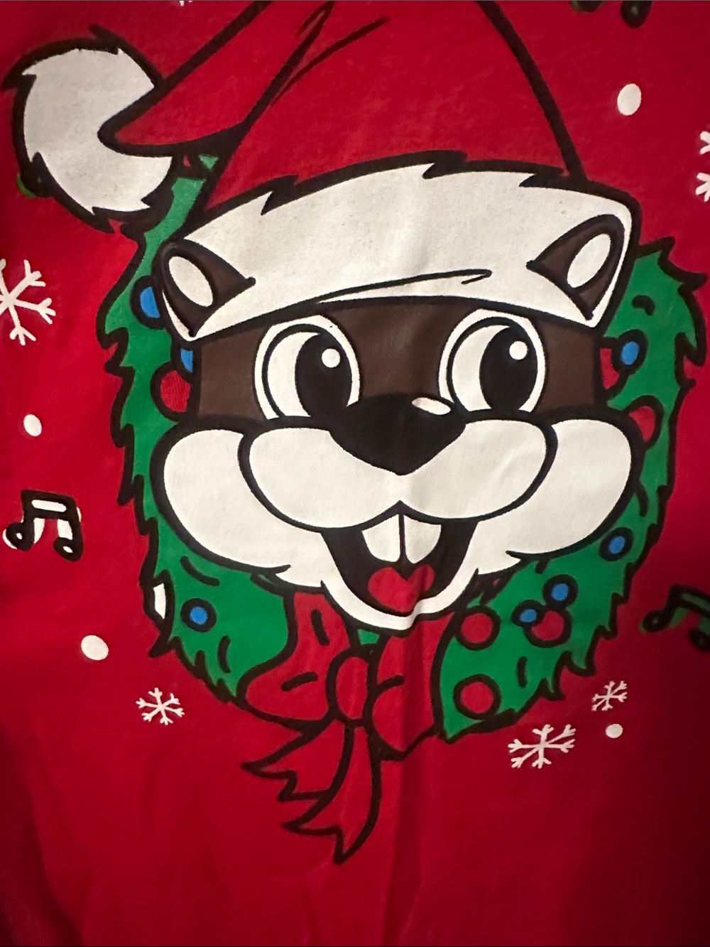 Red Holiday Graphic Tee — Festive Tree Rocking Design - Picture 8 of 9